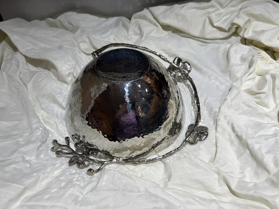 "Cuenco decorativo Michael Aram 9"" orquídea blanca de acero inoxidable" Foto 4 de 4