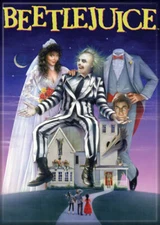 BETTLEJUICE MOVIE POSTER MAGNET 2.5” X 3.5” NEW