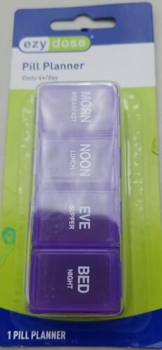 Ezy Dose Four A Day Classic Pill Reminder For Daily Medication Organizer 1 Count