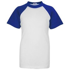 Kids Boys Royal T Shirts Plain American Baseball Short Raglan Sleeves Sports Tee