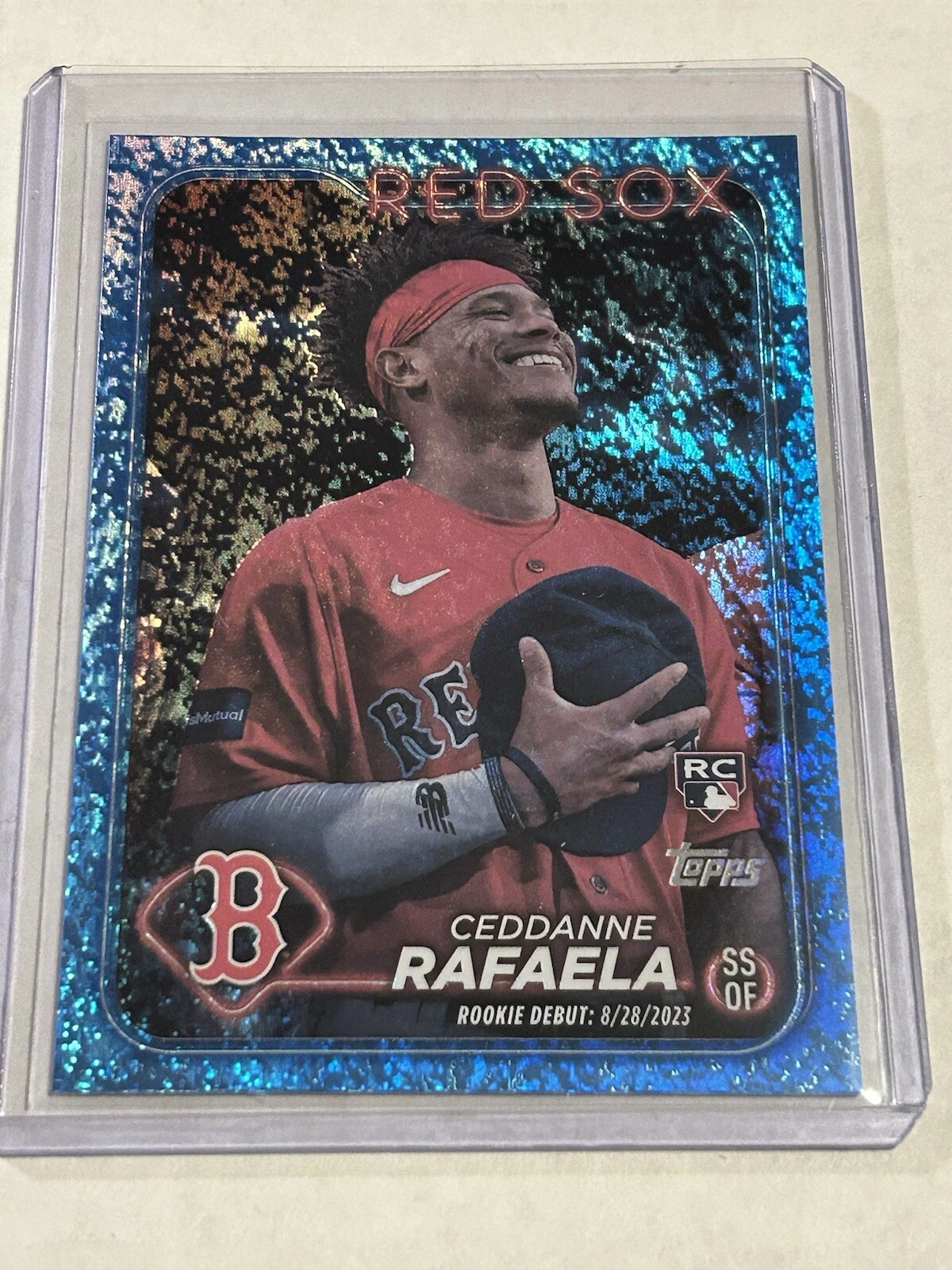 2024 Topps Update Ceddanne Rafaela Rookie Debut Blue Foil SP 594/999 Red Sox