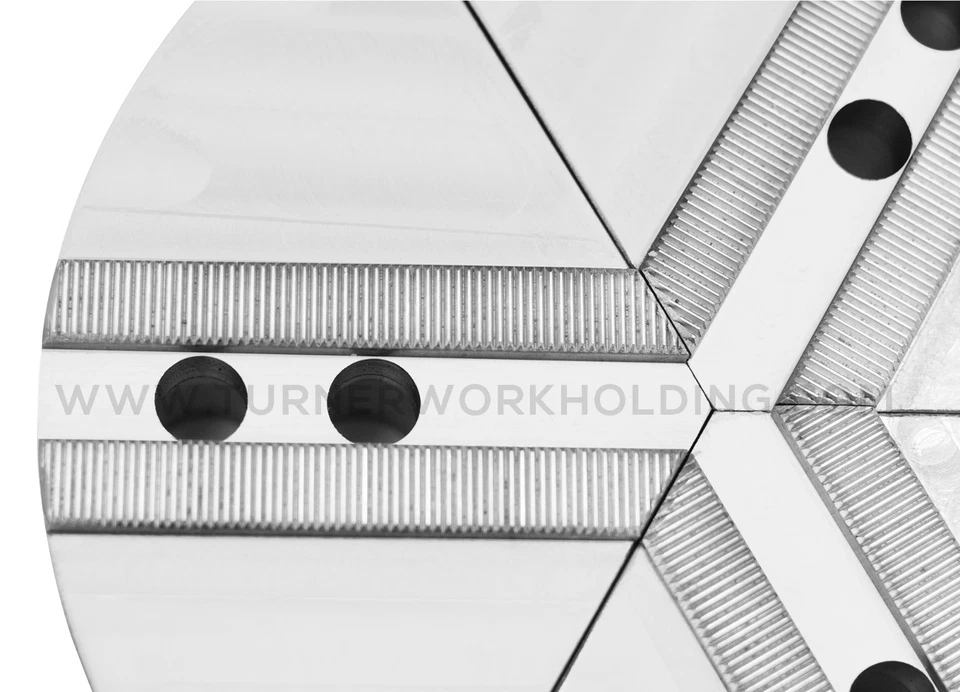 6 英寸铝圆形全握把馅饼软爪适用于 KITAGAWA CHUCK (B206) 2 英寸HT 3 件套 — 第 3/4 张图片