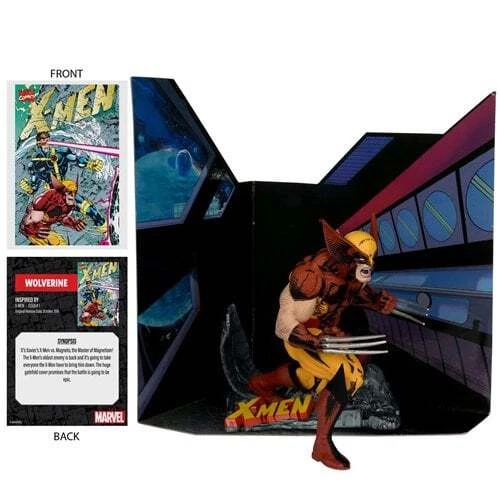 Figura posada con escena Marvel X-Men Wolverine #1 de McFarlane Toys escala 1:10 Foto 3 de 4