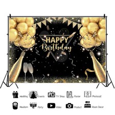 Happy Birthday Backdrop Banner Photo Background Birthday Party Supplies Studio