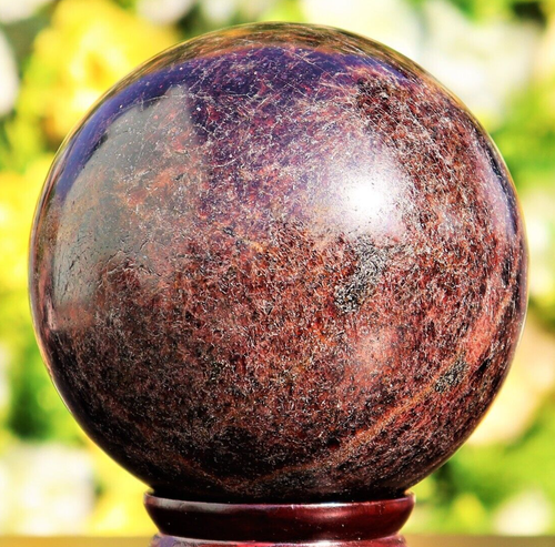 105 mm grenat almandin rouge cristal de guérison chakra équilibre pierre précieuse sphère - Photo 5 sur 10