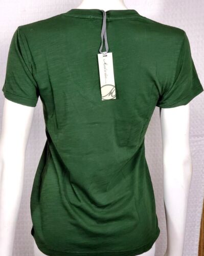 Mod-o-doc Women's V-Neck Short Sleeve Comfy Classic T-Shirts w Burnout Texture - Picture 3 of 7