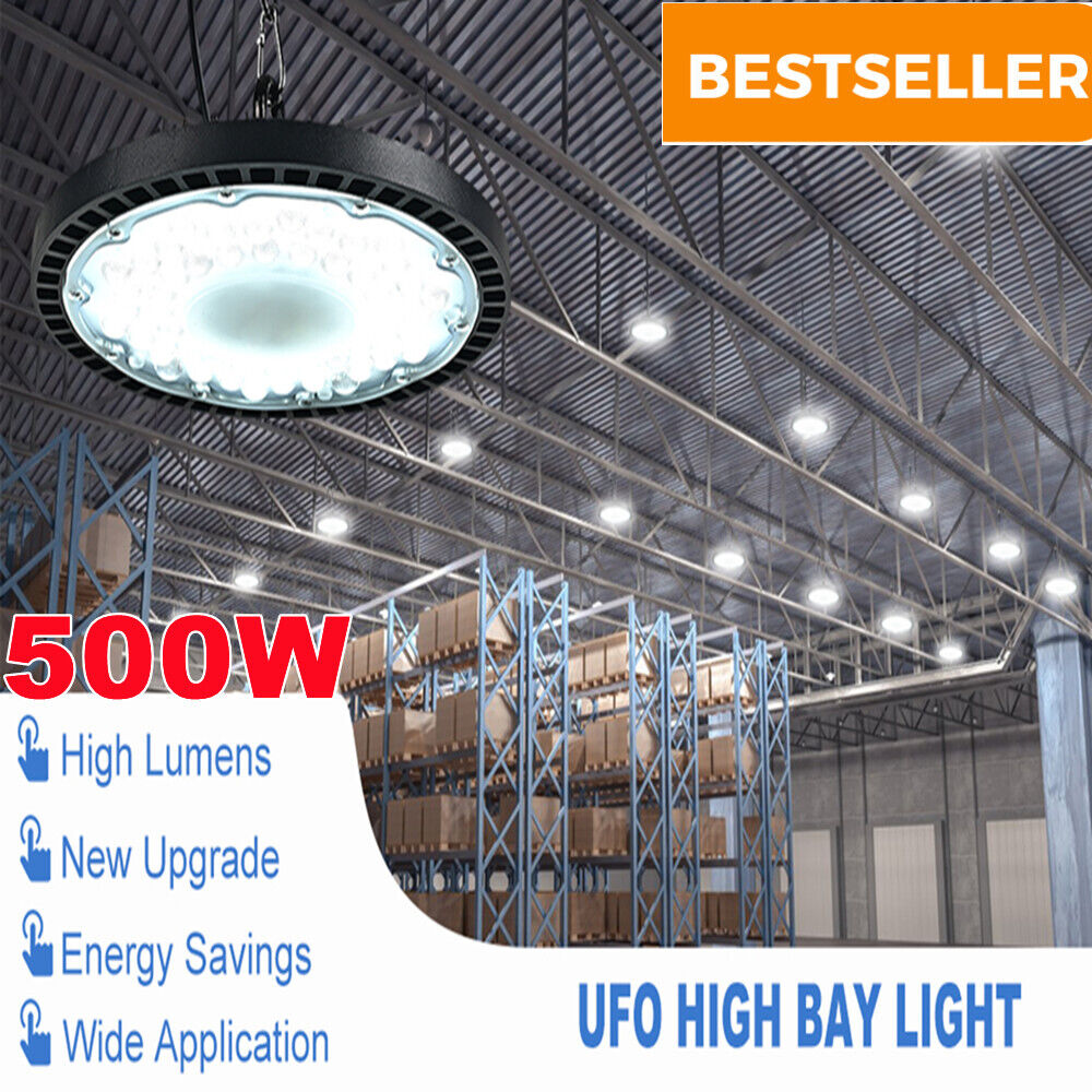 500W UFO LED Hallenbeleuchtung Deckenstrahler Werkstattleuchte Industrielampe