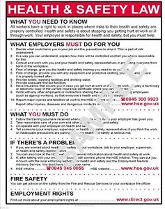 HEALTH AND SAFETY LAW A4 POSTER 5060608110025 | eBay