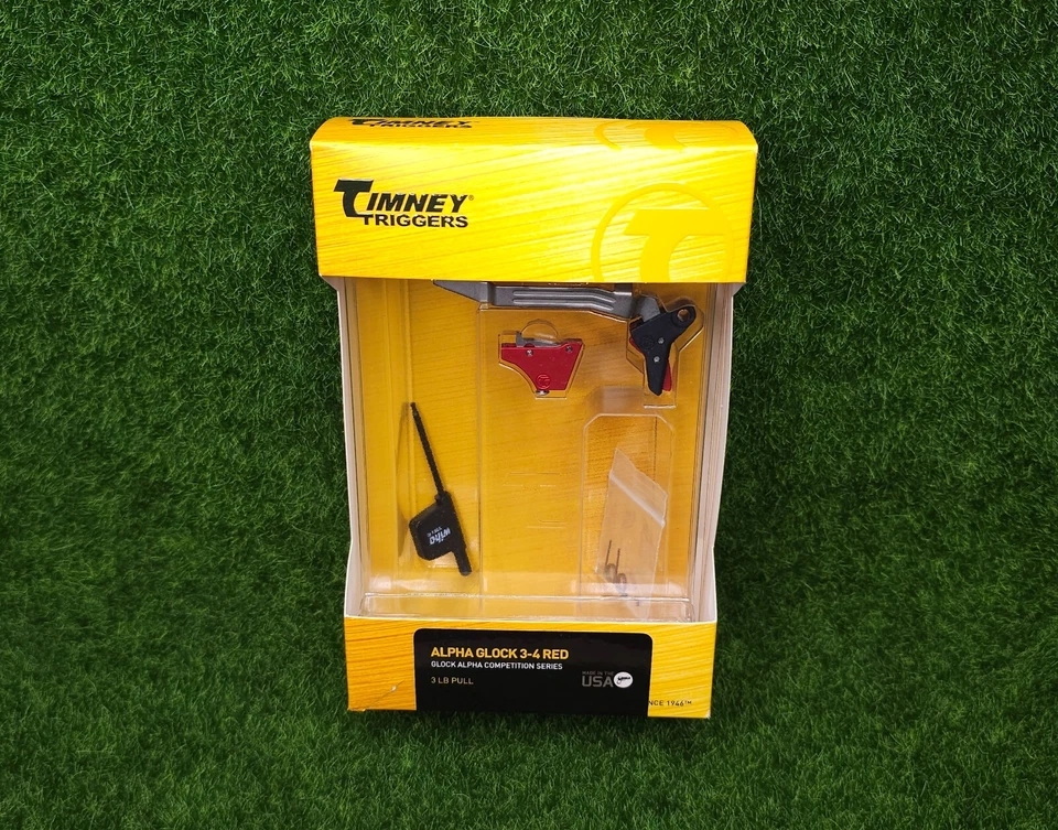 Timney Alpha Competition Series Trigger 3lb Pull, Red - Alpha Glock Gens 3 & 4