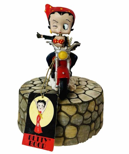 Betty Boop 2004 Motorrad Spieluhr Figur funktioniert nicht siehe Beschreibung ***