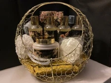 Lovery Bath and Body Spa Basket in Sweet Almond - Home Spa Set - 11pc