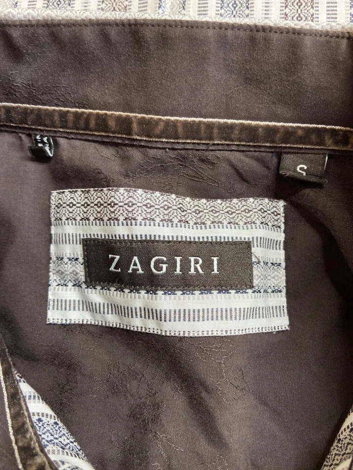 Zagiri Dress Shirt S Black White Striped Button Up Long Sleeve Corpcore Preppy - Image 3 of 4