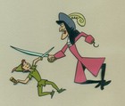 Peter Pan and Captain Hook Disney art corner animation Cel 1950's
