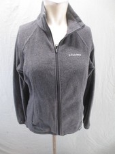 Columbia Size S Womens Gray Pockets High Collar Full Zip Outdoor Logo Jacket 885