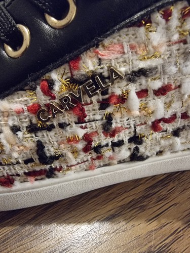 Carvela Joyful Tweed Eu 38 UK 5 Low Rise Trainer Sneaker Rare Summer Holidays - Picture 2 of 11