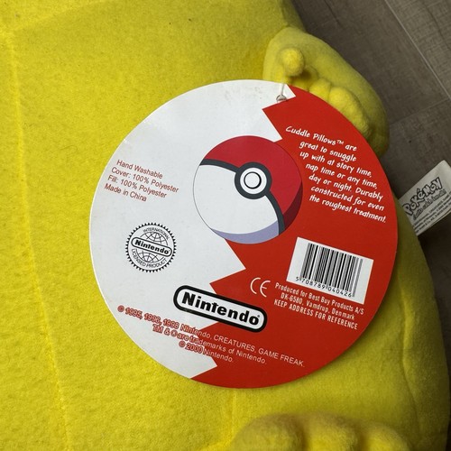 Vintage 2000 großes Pokemon Pikachu Kuschelkissen von Nintendo brandneu mit Etikett - Bild 3 von 11