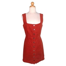 Urban Outfitters Orange Corduroy Dress Size 8