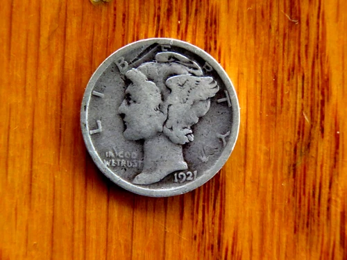 Semi Key Date 1921-D Mercury Silver Dime VG/Fine Condition B26