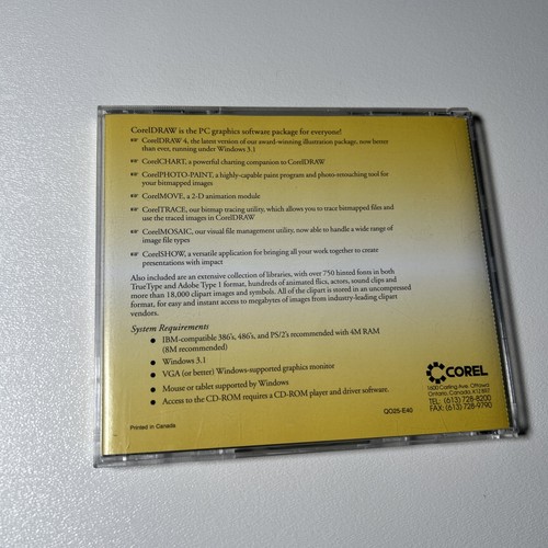 Vintage CorelDRAW! 4.0 Grafiksoftware auf 2 CD-ROMs - Bild 8 von 10