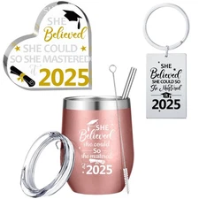3 Pcs Masters Graduation Gifts Set She Believed She Could So She Mastered It ...