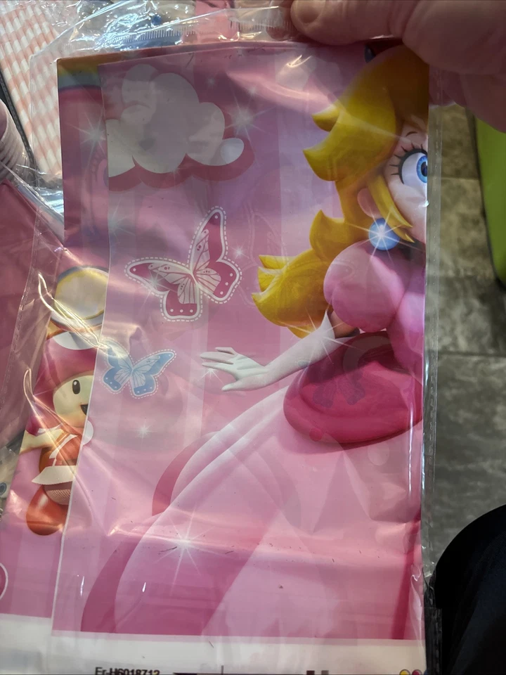 Mario Princess Peach Birthday Party Decoration Kit - Image 2 of 4