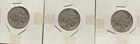 1923 1924 1925 Buffalo Nickels Indian Head Type.  ACTUAL COINS SHOWN IN PHOTOS.