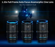Sirui Astra 50 75 100mm T1.8 1.33x Full Frame Auto Focus Anamorphic Cine Lens