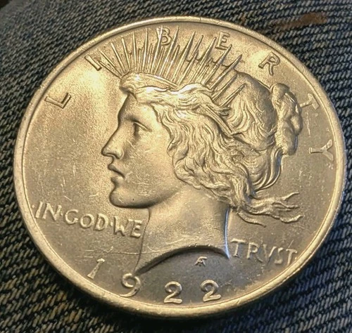 1922 Peace Dollar - Brilliant AU "BRIGHT"