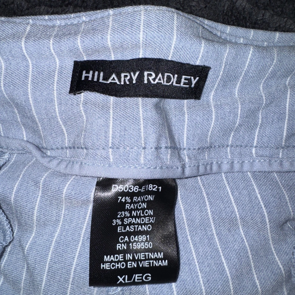 Bermudas a rayas azul claro talla XL Hilary Bradley para mujer Foto 2 de 4