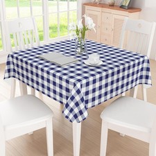 54" x 54 Square Checkered Tablecloth Rectangle - Waterproof, Wrinkle Resistant