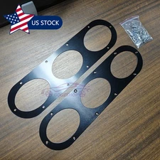 2pcs Universal Aluminum Rear Bumper Race Air Diversion Diffuser Panel Kit Black