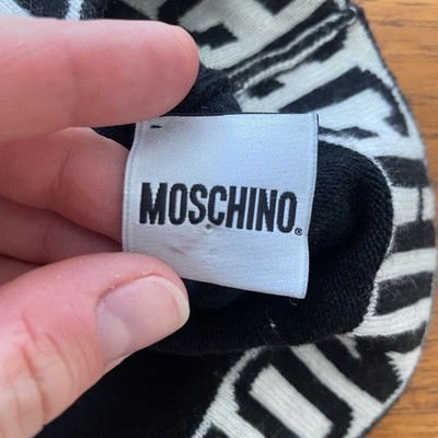 MOSCHINO Wool Blend Repeating Logo Beanie | eBay display picture 2
