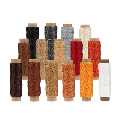 15 Colors Waxed Thread Leather Sewing Waxed Thread for Craft Bookbinding