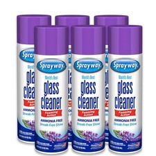 Sprayway Glass Cleaner Lavender Scent Foaming Aerosol Spray, 19oz, Pack of 6...