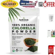 Digestive Support with Organic Chlorella Powder - 4oz Superfood for Daily Use