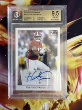 2020 Leaf Ultimate Draft - 90 Leaf Auto Tua Tagovailoa #90-TT1 /50 RC