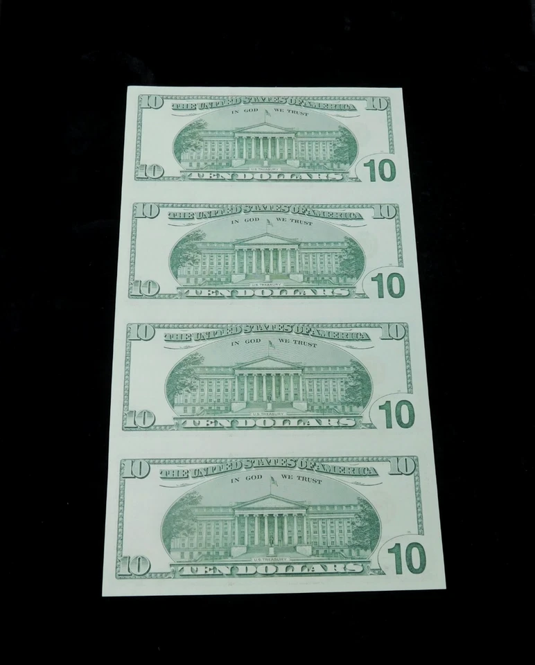 2003 $10 Federal Reserve Uncut Sheet of 4x UNC **STAR** Notes - Image 2 of 4