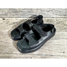 Loeffler Randall Blaise Leather Platform Sandals Mens Size 9