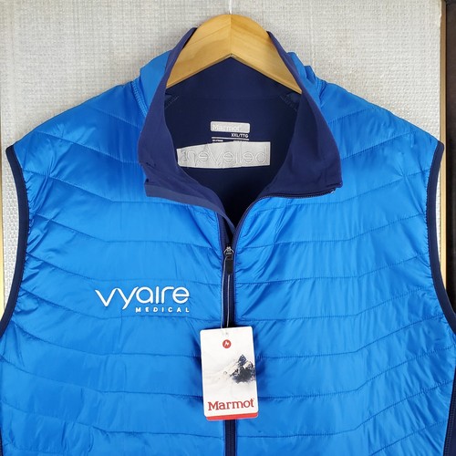 NWT $120 MARMOT Size 2XL Mens Full Zip Insulated Quilted Royal Blue Vest NEW - Picture 3 of 12