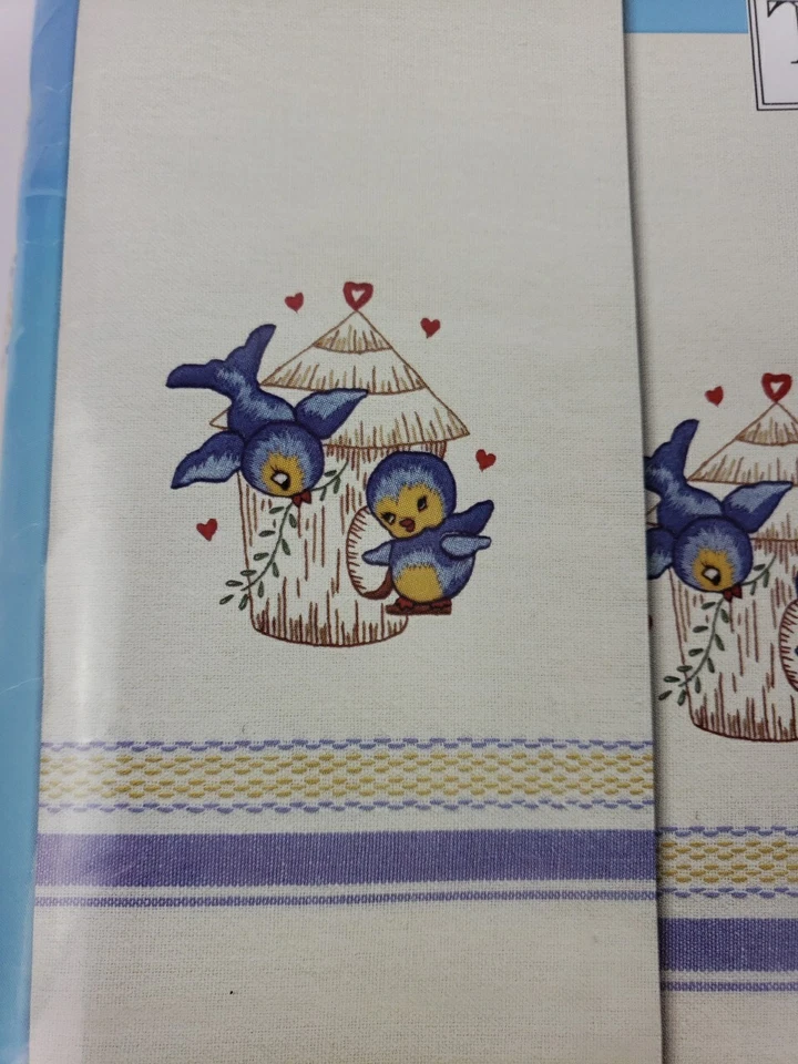 Tobin Kitchen Towels DIY Embroidery Stitch Set Cute Bird Pattern Set of 2 - Image 2 of 4