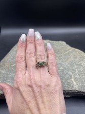 Beautiful Dainty Signed 925 Sterling Silver Gemstone Ring 458