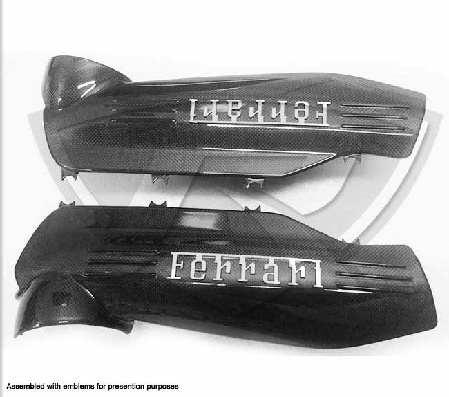 Ferrari 488 GTB Spider Carbon Fiber Manifolds Covers (Sold with two PN 266777)