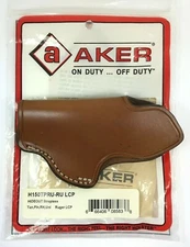 Aker Brown Leather Hideout Strapless Vest Holster Ruger LCP Right Hand 6964-S