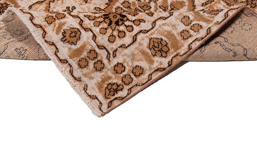 Vintage 135x98 CM Hand-Knotted Oriental Carpet Rug Beige - Picture 5 of 11