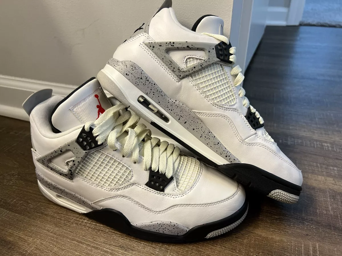 Nike Air Jordan 4 Retro OG White Cement 2016 840606 192 size 9.5 Market 694