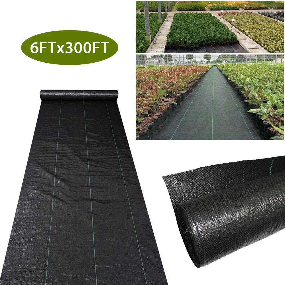 6x300 ft Weed Barrier Landscape Fabric 3.2oz PP Woven Ground Cover