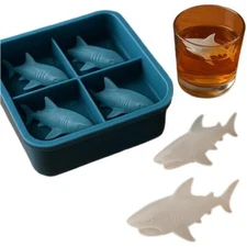 New Product Shark Ice Cube Silicone Mold Cooling Water Juice Cocktails D3P7