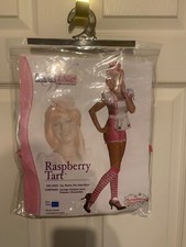 NWOT Secret Wishes Raspberry Tart Costume Adult Size XS Top Shorts Hat Knee Hghs