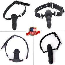 SMBondage Open Mouth Plug Oral Gag Stuffed Restraint Slut Slave BDSM Cosplay USA