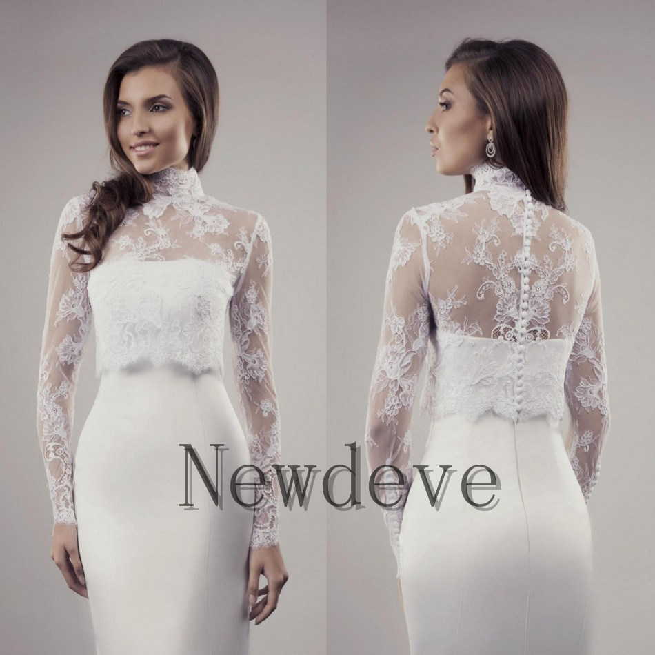 high neck bridal bolero
